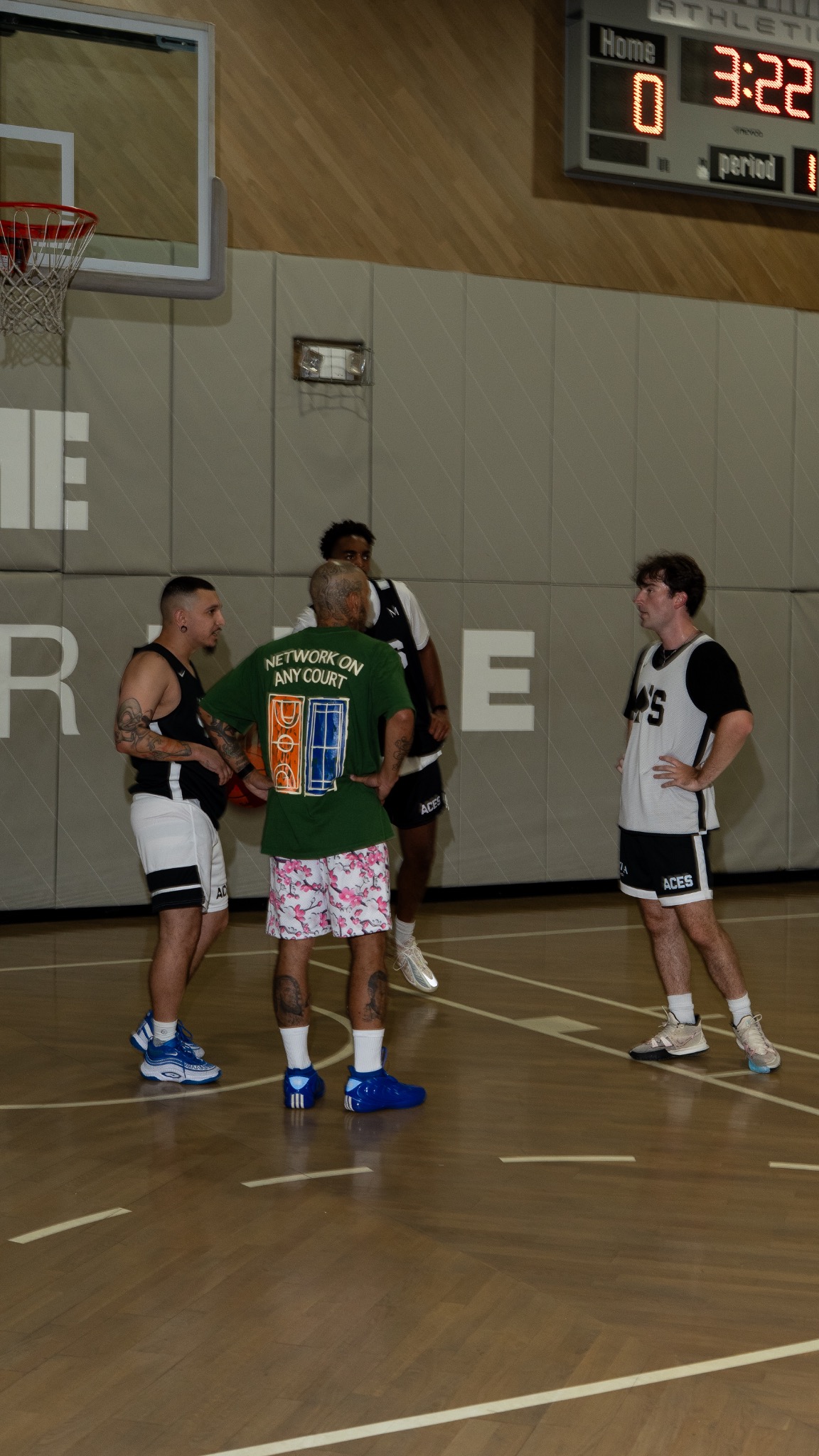 B2B BALL attendees connecting on the court
